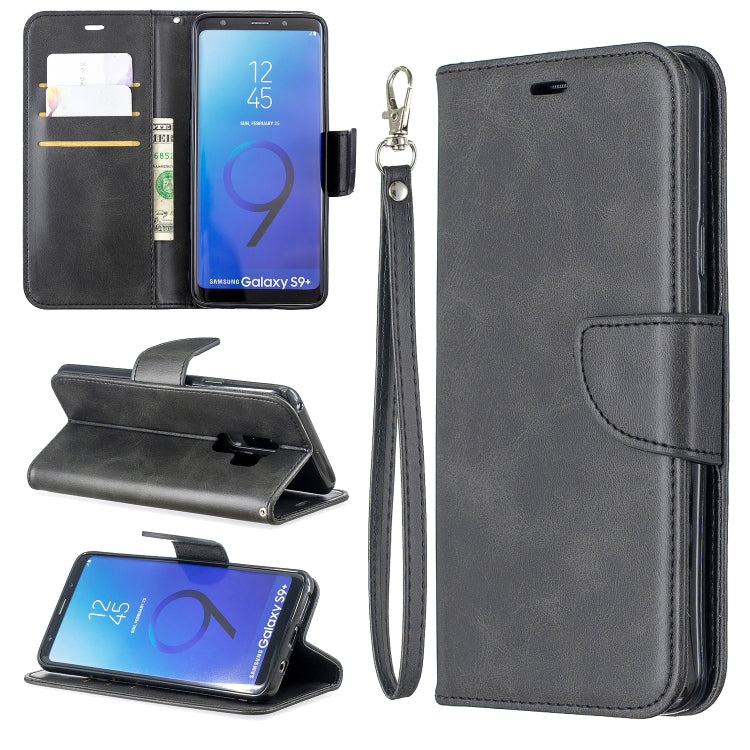 Retro Lambskin Texture Pure Color Horizontal Flip PU Leather Case for Galaxy S9 Plus, with Holder & Card Slots & Wallet & Lanyard