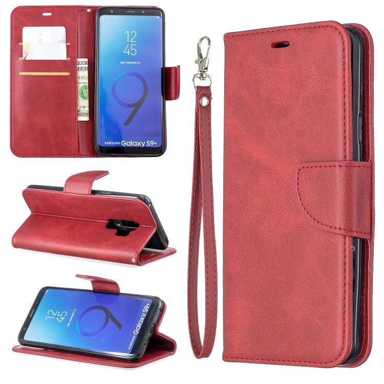 Retro Lambskin Texture Pure Color Horizontal Flip PU Leather Case for Galaxy S9 Plus, with Holder & Card Slots & Wallet & Lanyard