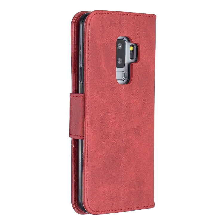 Retro Lambskin Texture Pure Color Horizontal Flip PU Leather Case for Galaxy S9 Plus, with Holder & Card Slots & Wallet & Lanyard