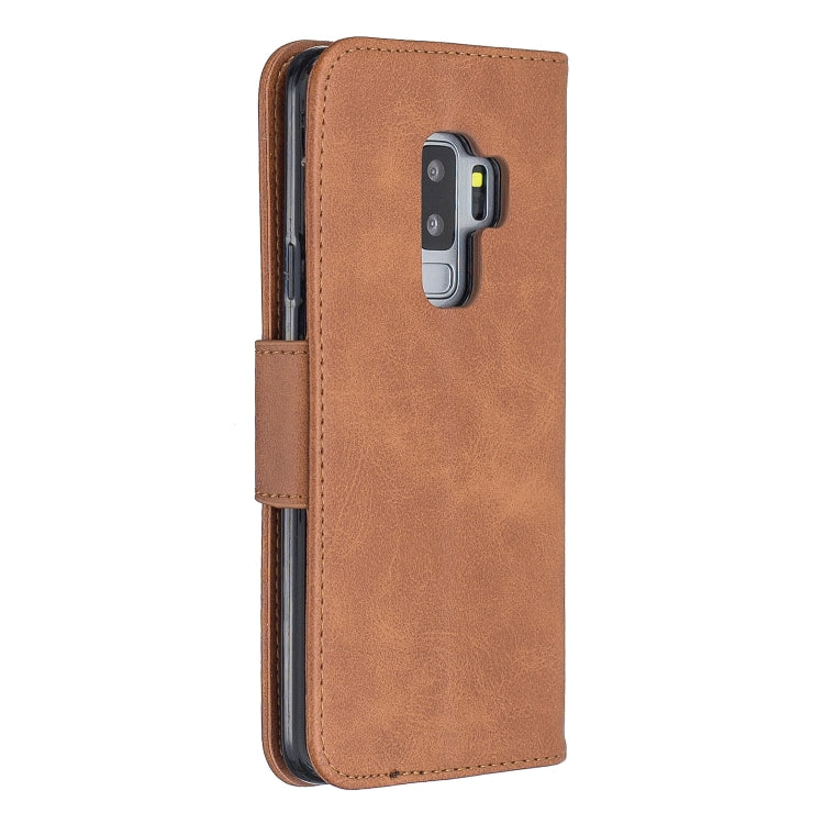 Retro Lambskin Texture Pure Color Horizontal Flip PU Leather Case for Galaxy S9 Plus, with Holder & Card Slots & Wallet & Lanyard