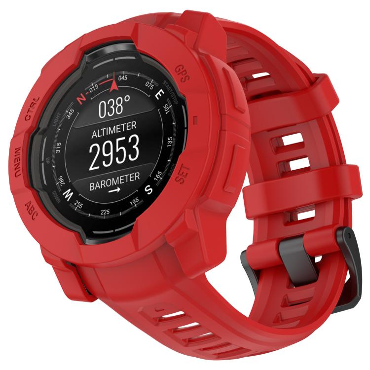 For Garmin Instinct 3 AMOLED / Solar 45mm Silicone Watch Protective Case