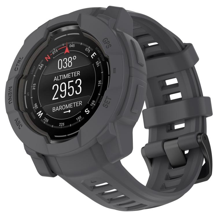 For Garmin Instinct 3 AMOLED / Solar 45mm Silicone Watch Protective Case