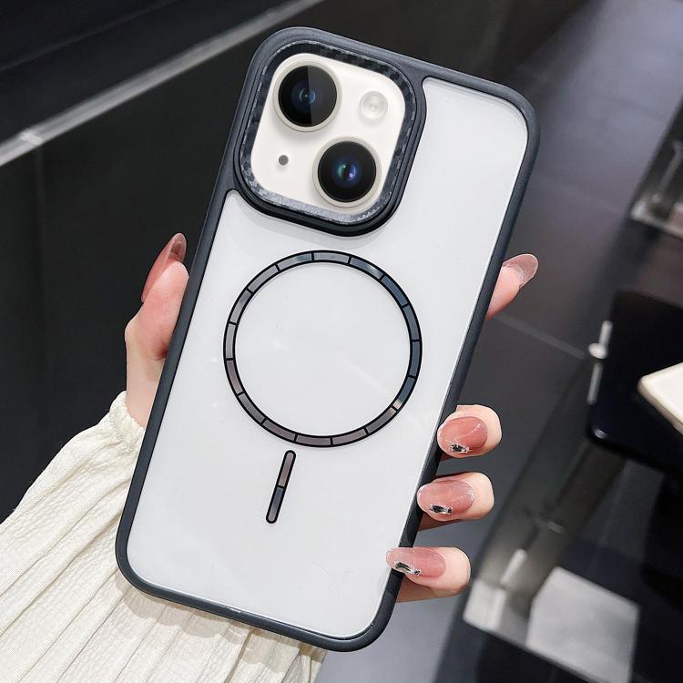 For iPhone 13 Chocolate Transparent MagSafe Shockproof Phone Case