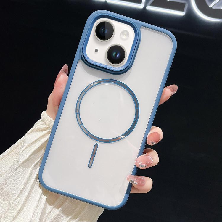 For iPhone 14 Chocolate Transparent MagSafe Shockproof Phone Case