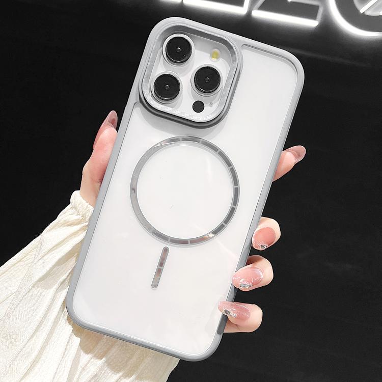 For iPhone 15 Pro Chocolate Transparent MagSafe Shockproof Phone Case