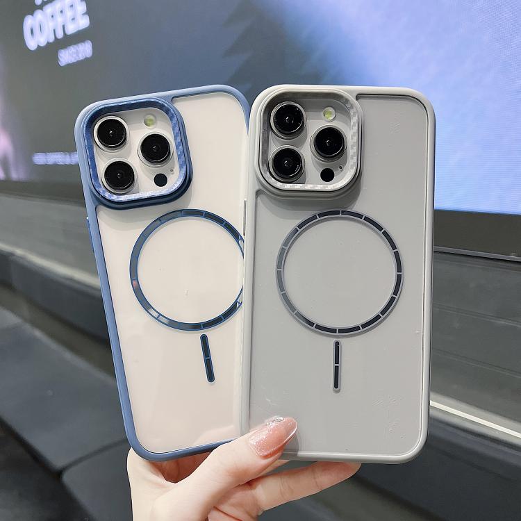 For iPhone 14 Chocolate Transparent MagSafe Shockproof Phone Case
