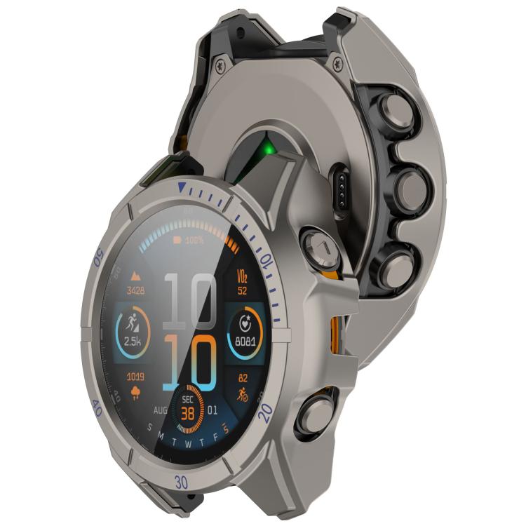 For Garmin Tactix 8 AMOLED 47mm Tempered Film Integrated PC Watch Protective Case