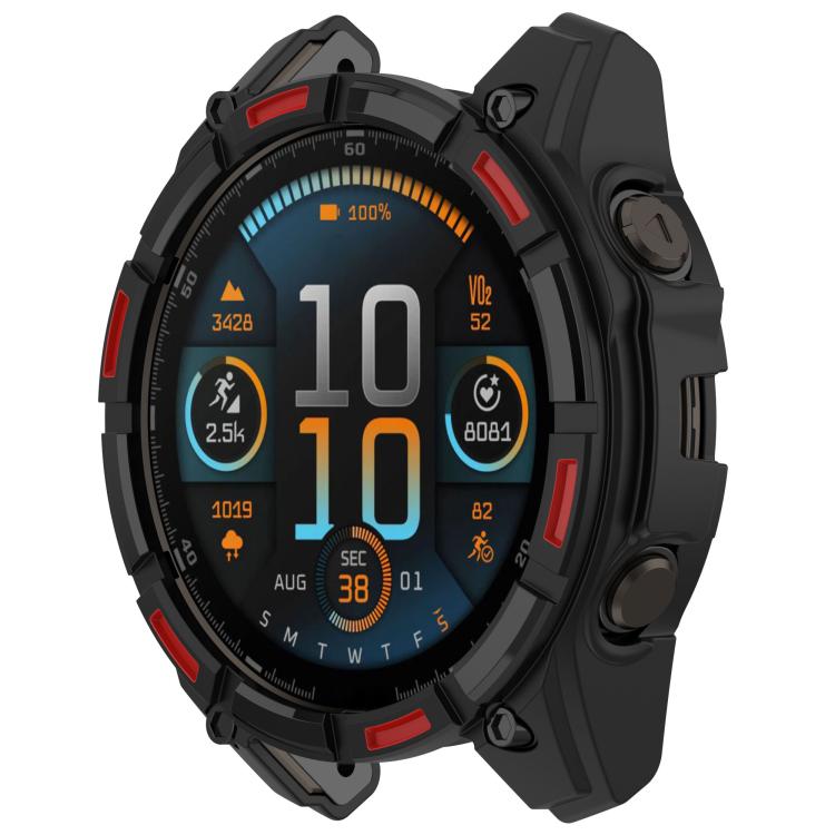 For Garmin Tactix 8 AMOLED 47mm Hollow Armor TPU Half Coverage Watch Protective Case