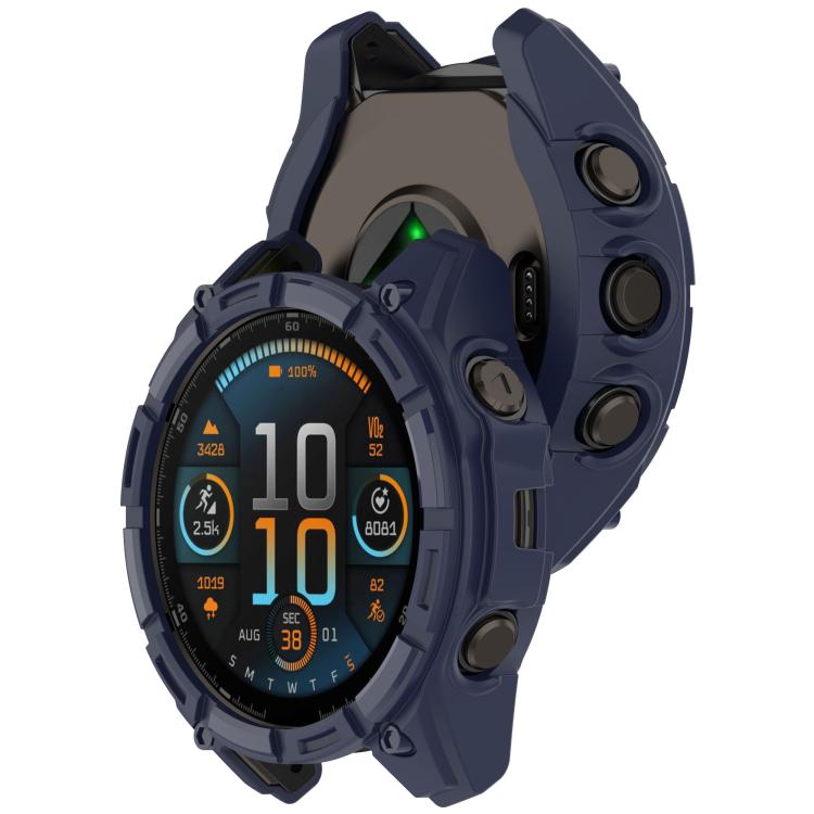 For Garmin Tactix 8 Solar 51mm Hollow Armor TPU Half Coverage Watch Protective Case