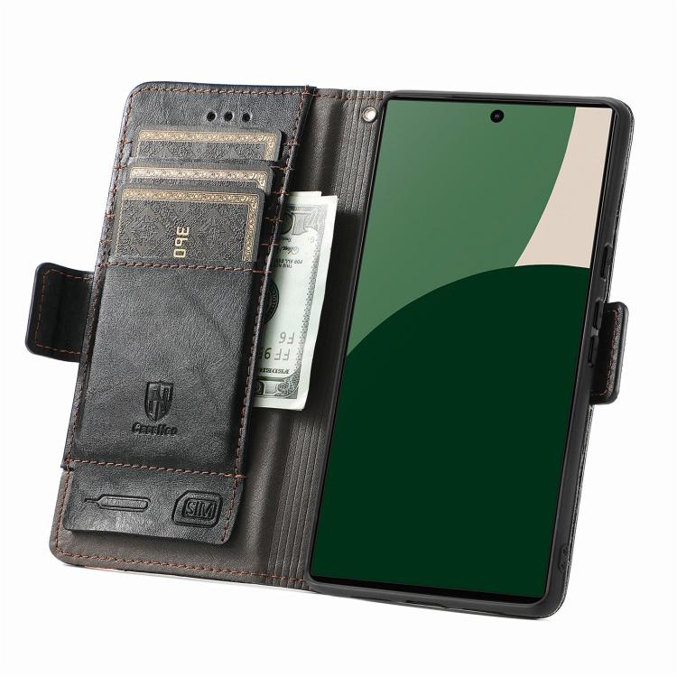 For Fujitsu Arrows We2 / F-52E CaseNeo Splicing Dual Magnetic Buckle Leather Phone Case