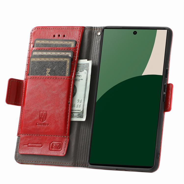 For Fujitsu Arrows We2 / F-52E CaseNeo Splicing Dual Magnetic Buckle Leather Phone Case