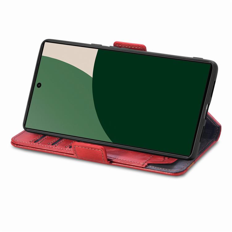 For Fujitsu Arrows We2 / F-52E CaseNeo Splicing Dual Magnetic Buckle Leather Phone Case