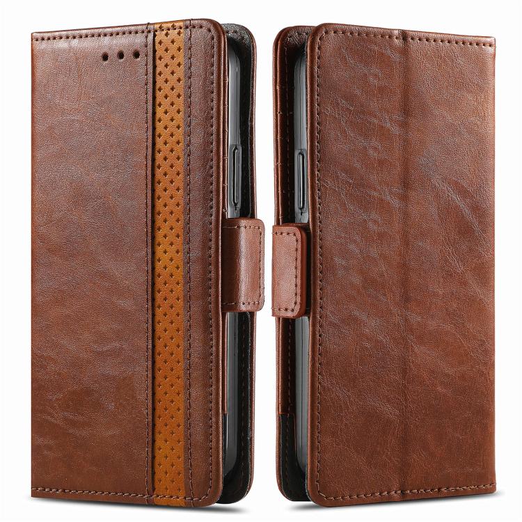 For Fujitsu Arrows We2 Plus / F-51E CaseNeo Splicing Dual Magnetic Buckle Leather Phone Case