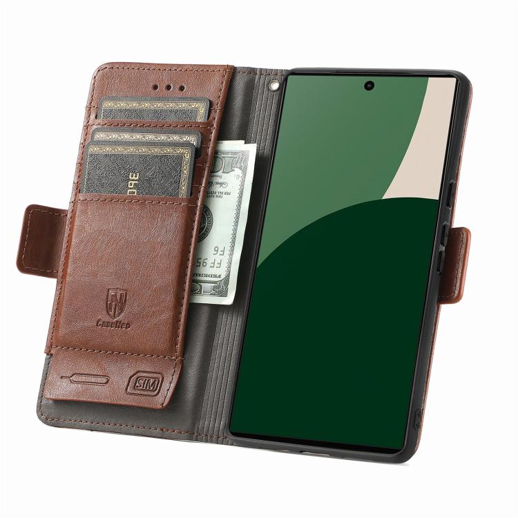 For Fujitsu Arrows We2 Plus / F-51E CaseNeo Splicing Dual Magnetic Buckle Leather Phone Case