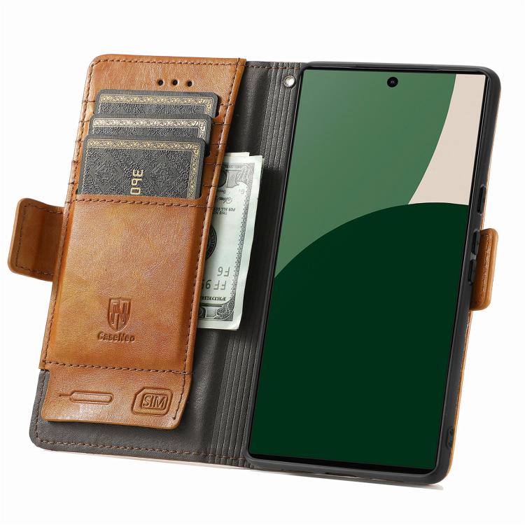 For Fujitsu Arrows We2 Plus / F-51E CaseNeo Splicing Dual Magnetic Buckle Leather Phone Case