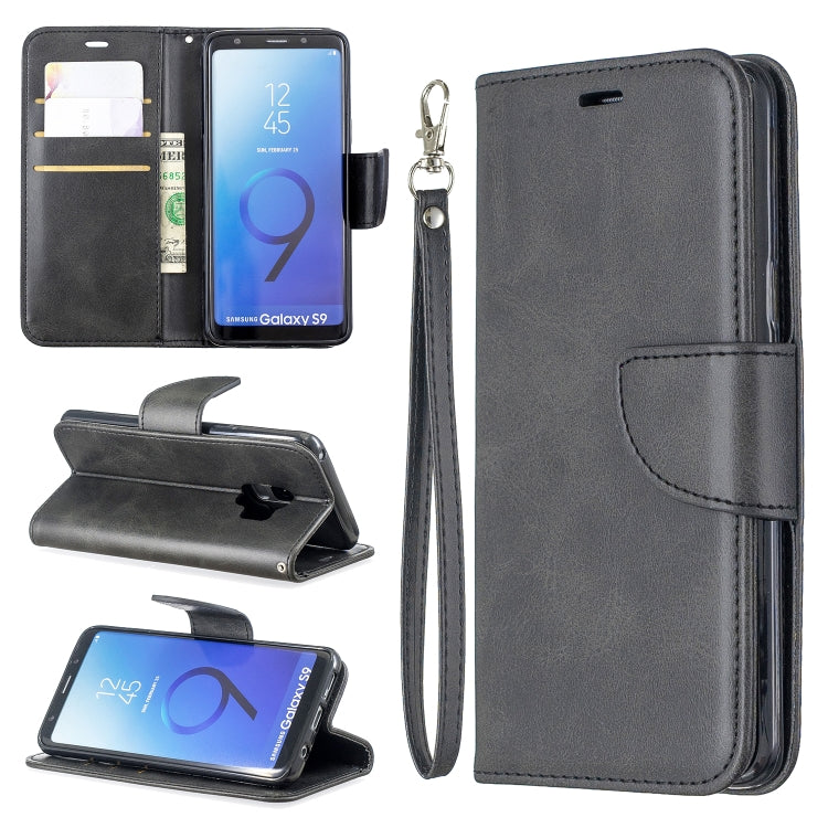 Retro Lambskin Texture Pure Color Horizontal Flip PU Leather Case for Galaxy S9, with Holder & Card Slots & Wallet & Lanyard