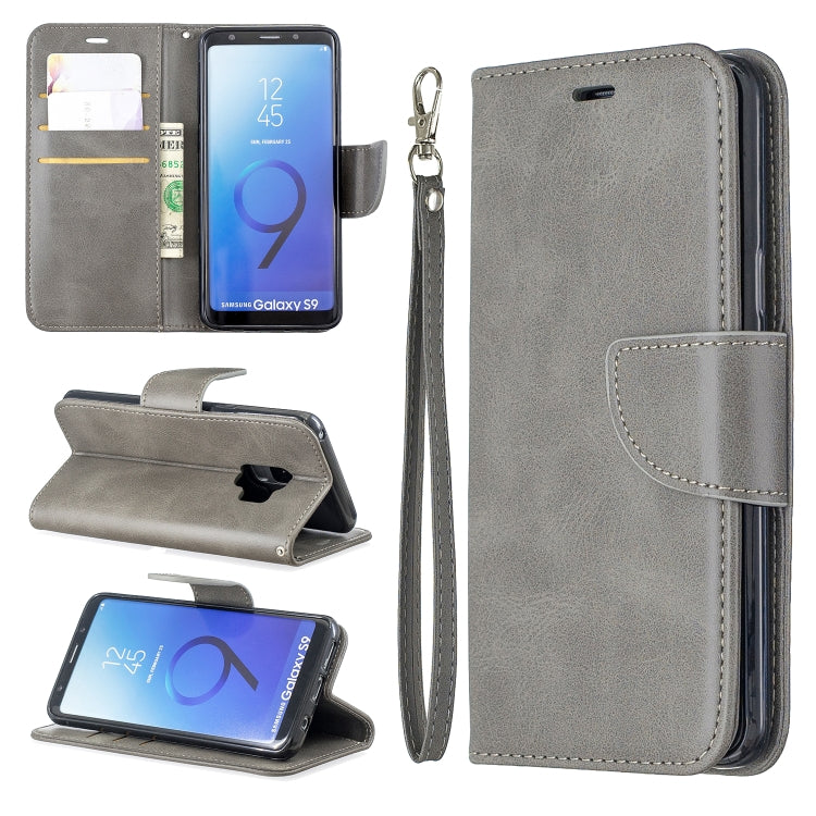 Retro Lambskin Texture Pure Color Horizontal Flip PU Leather Case for Galaxy S9, with Holder & Card Slots & Wallet & Lanyard