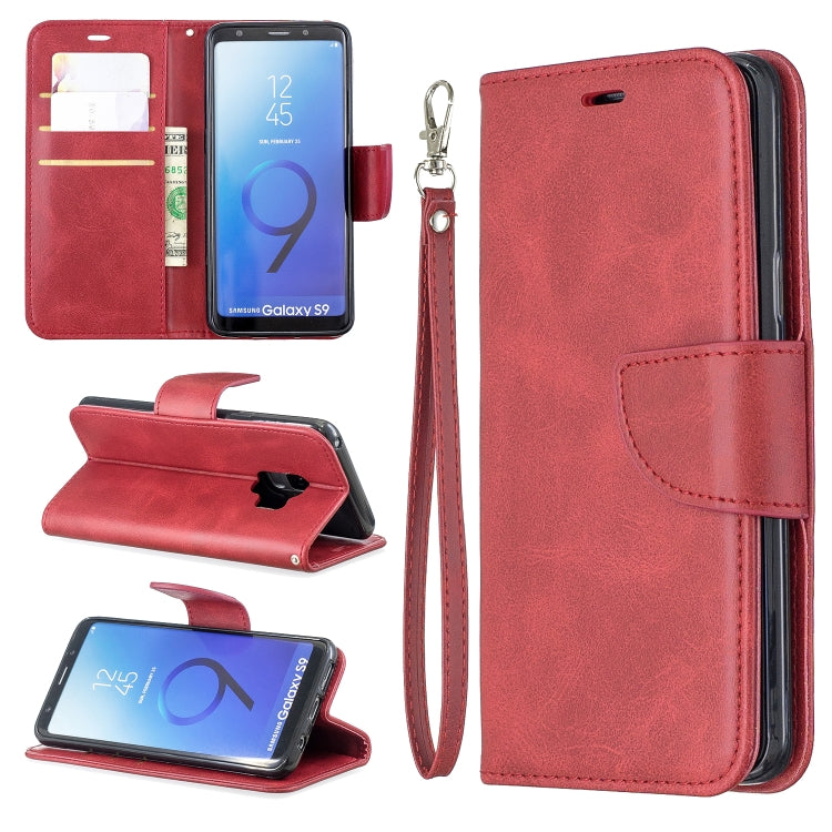 Retro Lambskin Texture Pure Color Horizontal Flip PU Leather Case for Galaxy S9, with Holder & Card Slots & Wallet & Lanyard