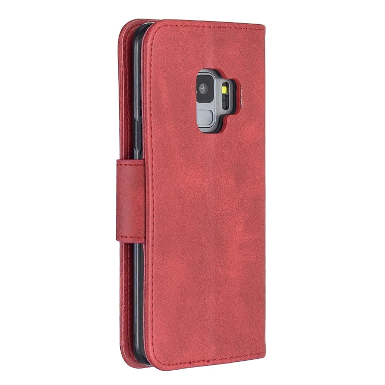 Retro Lambskin Texture Pure Color Horizontal Flip PU Leather Case for Galaxy S9, with Holder & Card Slots & Wallet & Lanyard