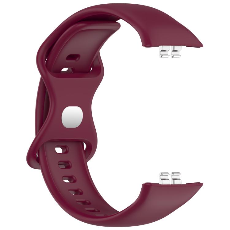 For Honor ROSSINI 2i Solid Color Butterfly Buckle Silicone Watch Band