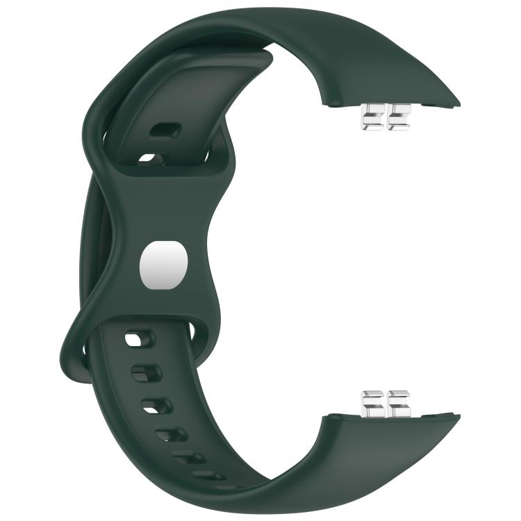 For Honor ROSSINI 2i Solid Color Butterfly Buckle Silicone Watch Band