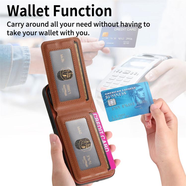 For iPhone 16 Pro Max Twill Fabric Leather Vertical Flip RFID Card Bag Phone Case
