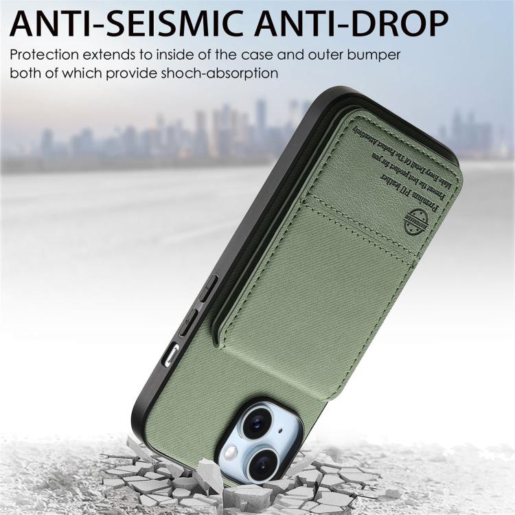 For iPhone 14 Twill Fabric Leather Vertical Flip RFID Card Bag Phone Case