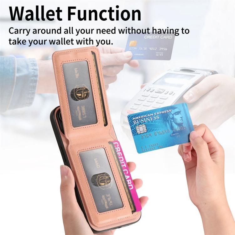For iPhone 14 Twill Fabric Leather Vertical Flip RFID Card Bag Phone Case