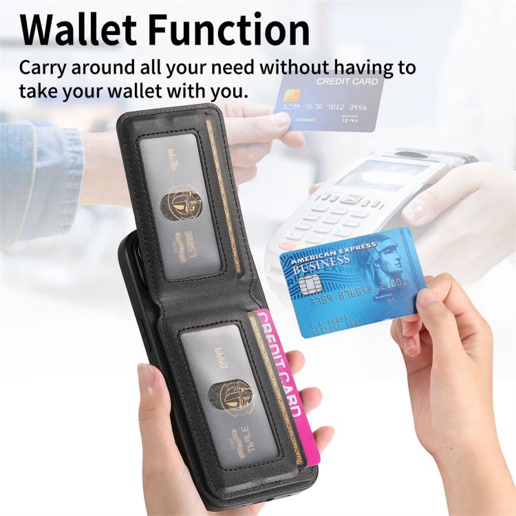 For iPhone 12 Pro Twill Fabric Leather Vertical Flip RFID Card Bag Phone Case