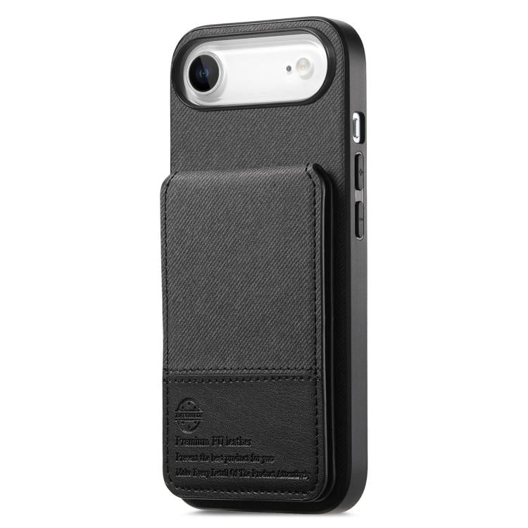 For iPhone Air Twill Fabric Leather Vertical Flip RFID Card Bag Phone Case