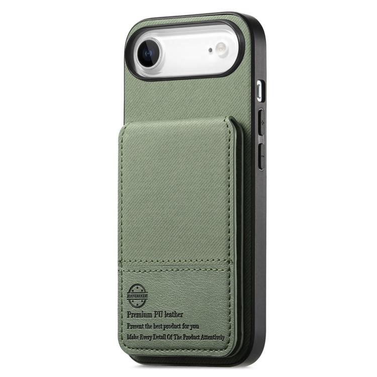 For iPhone Air Twill Fabric Leather Vertical Flip RFID Card Bag Phone Case