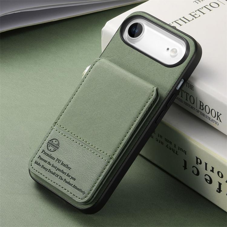 For iPhone Air Twill Fabric Leather Vertical Flip RFID Card Bag Phone Case