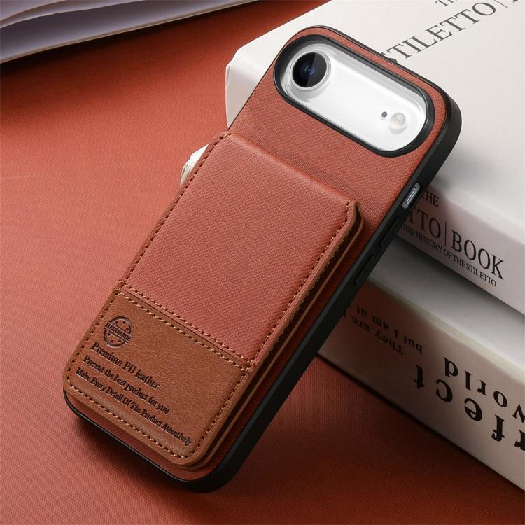 For iPhone Air Twill Fabric Leather Vertical Flip RFID Card Bag Phone Case