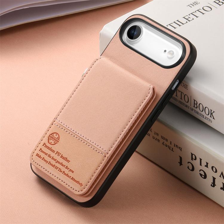 For iPhone Air Twill Fabric Leather Vertical Flip RFID Card Bag Phone Case