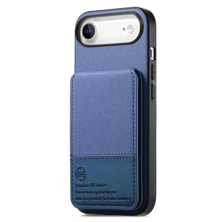 For iPhone Air Twill Fabric Leather Vertical Flip RFID Card Bag Phone Case