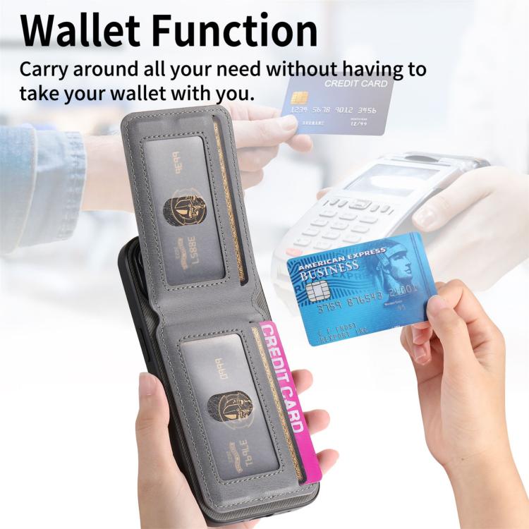 For iPhone 17 Pro Twill Fabric Leather Vertical Flip RFID Card Bag Phone Case