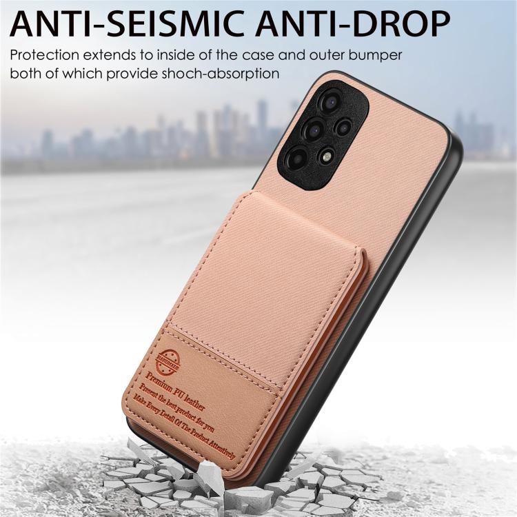 For Samsung Galaxy A32 4G Twill Fabric Leather Vertical Flip RFID Card Bag Phone Case