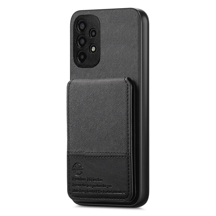 For Samsung Galaxy A32 4G Twill Fabric Leather Vertical Flip RFID Card Bag Phone Case