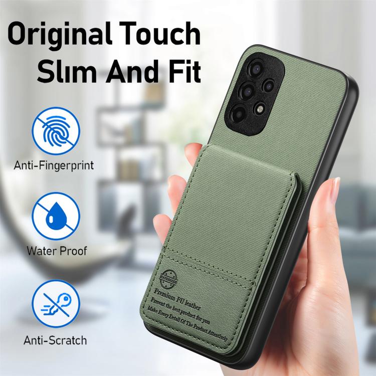 For Samsung Galaxy A32 5G Twill Fabric Leather Vertical Flip RFID Card Bag Phone Case