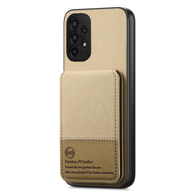 For Samsung Galaxy S21 Ultra 5G Twill Fabric Leather Vertical Flip RFID Card Bag Phone Case