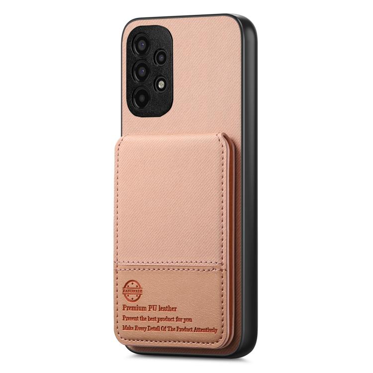 For Samsung Galaxy A13 5G / A04s Twill Fabric Leather Vertical Flip RFID Card Bag Phone Case
