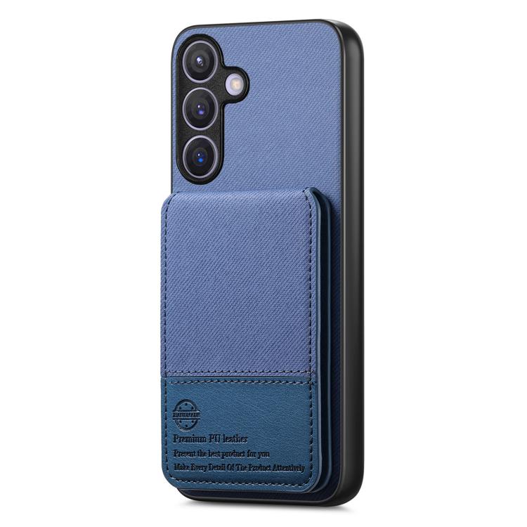 For Samsung Galaxy A37 5G Twill Fabric Leather Vertical Flip RFID Card Bag Phone Case