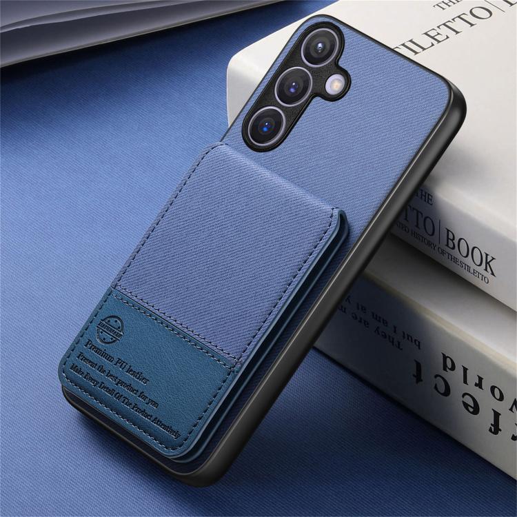 For Samsung Galaxy A37 5G Twill Fabric Leather Vertical Flip RFID Card Bag Phone Case