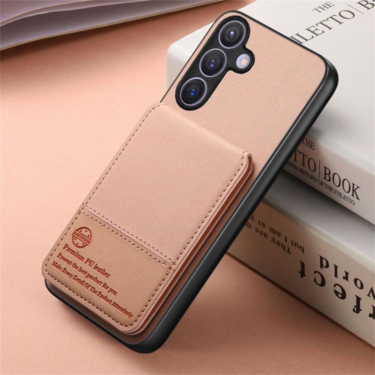 For Samsung Galaxy A37 5G Twill Fabric Leather Vertical Flip RFID Card Bag Phone Case