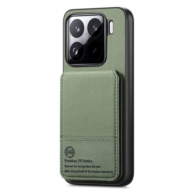 For Xiaomi 15 Twill Fabric Leather Vertical Flip RFID Card Bag Phone Case