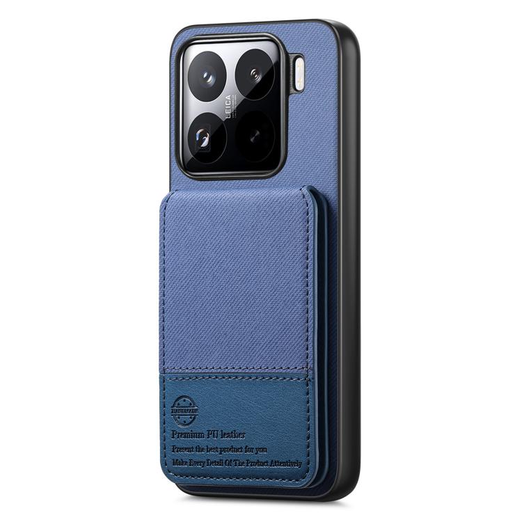 For Xiaomi 15 Twill Fabric Leather Vertical Flip RFID Card Bag Phone Case