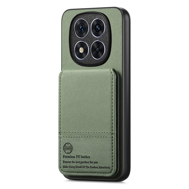 For Redmi 14C Twill Fabric Leather Vertical Flip RFID Card Bag Phone Case
