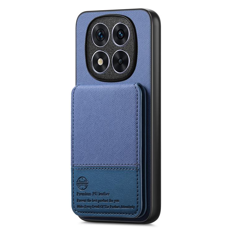 For Redmi 14C Twill Fabric Leather Vertical Flip RFID Card Bag Phone Case