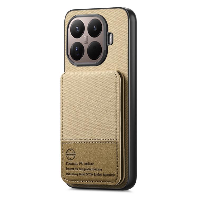For Xiaomi 15T Pro Twill Fabric Leather Vertical Flip RFID Card Bag Phone Case