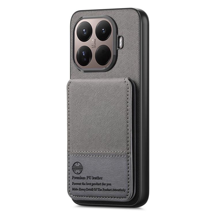 For Xiaomi 15T Pro Twill Fabric Leather Vertical Flip RFID Card Bag Phone Case